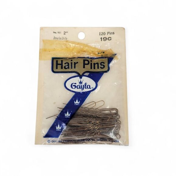 Gayla Invisible Hair Pins 120 Pack Vintage - Picture 1 of 7